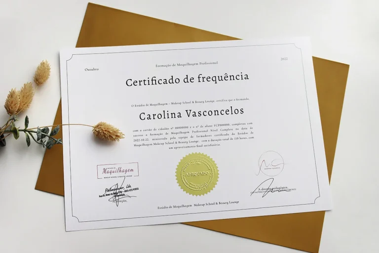 Certificado Premium Estúdio de Maquilhagem©